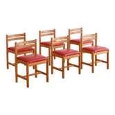 Ensemble de 6 chaises de salle à manger "Asserbo" en pin par Borge Mogensen pour Karl Anderson & Söner