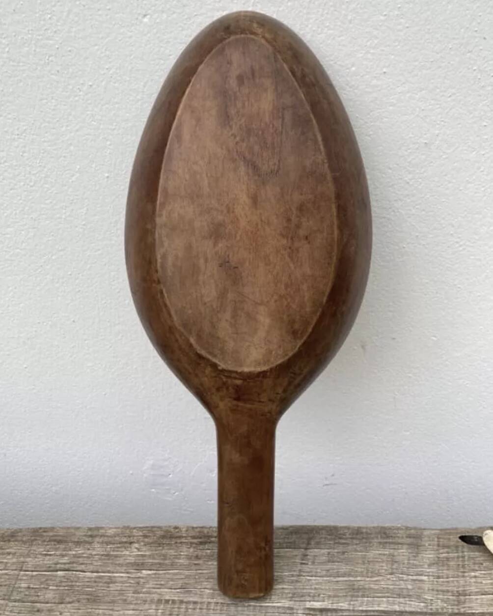 Ethnic handmade wabi sabi wooden spoon dish