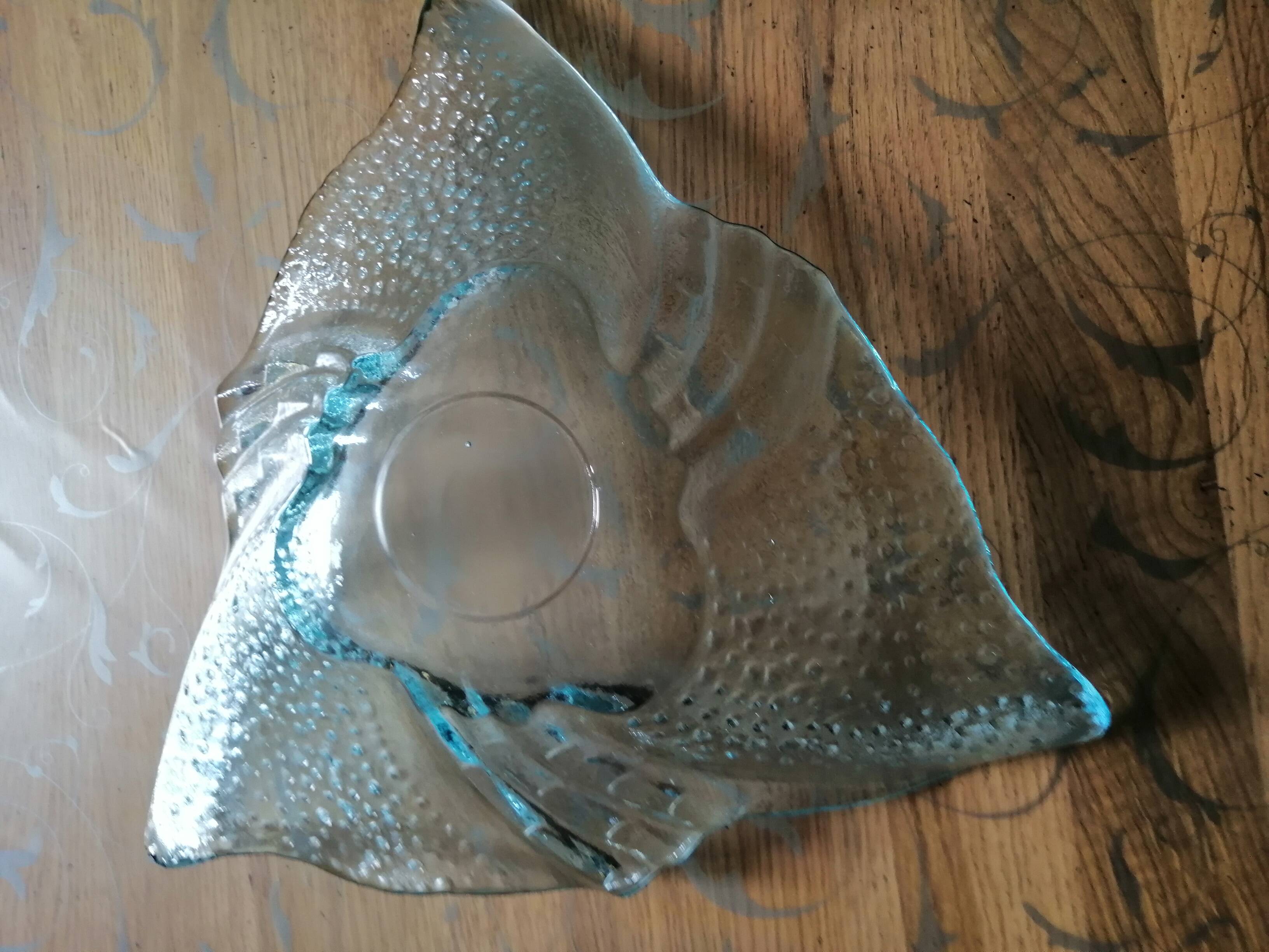 Transparent blue catch-all tray