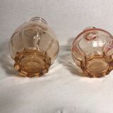 Carafes art déco verre rose art de la table vintage