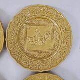 4 assiettes plates majolique Bordallo