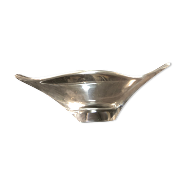 Coupe en cristal Daum forme libre signé coupe à fruits vide poche