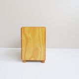 Boîte en bois avec tiroirs, boîte à bijoux années 1960