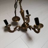 Antique 3-branch bronze chandelier
