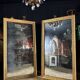 Paire De Miroirs Du Début Du XIXe En Bois Doré De Style Louis XVI
