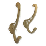 White cast iron wall hooks