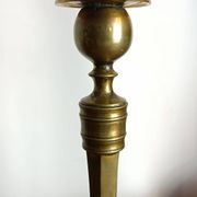 Pair of brass candlesticks, 19th century, neoclassical style.