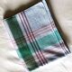 Vintage tablecloth, blue with stripes