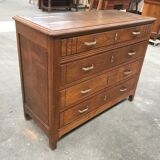 Art deco solid oak chest of drawers
