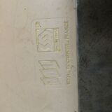 Bistro table with steel base from the 70s/80s