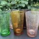 6 vintage 1960s Biot orangeade glasses