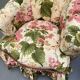 Pair of English armchairs with floral fabric