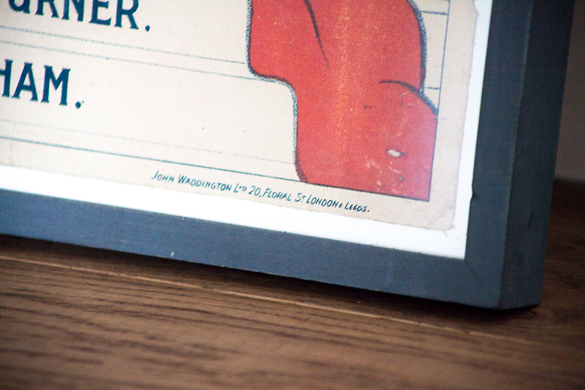 Original, framed, vintage poster, wall art, London's Vaudeville Theatre poster for the show "Jumble Sale"