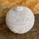 Bonbonnière Boule Boite Ancienne Opaline Blanche Vintage #C894