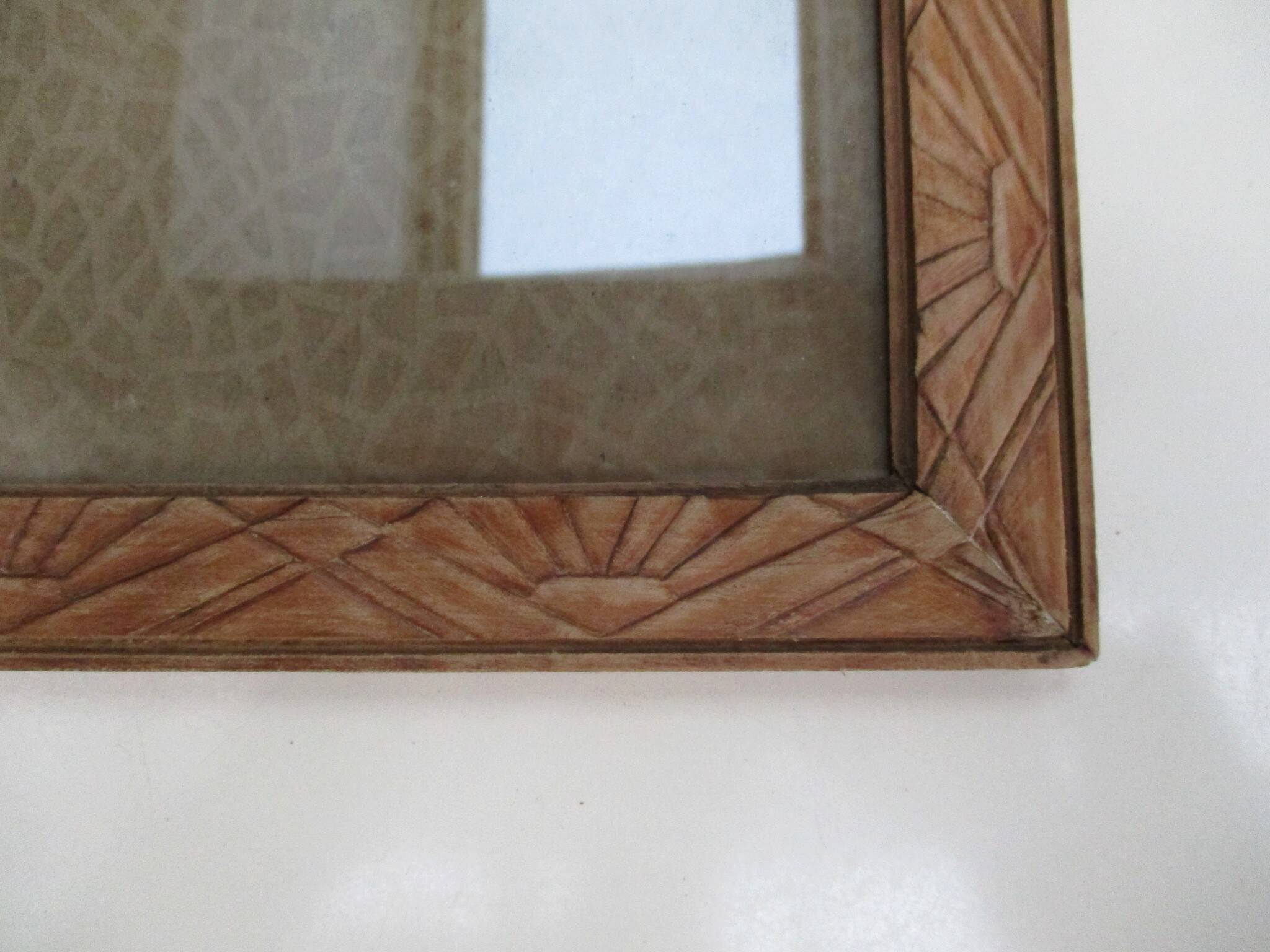 Art deco framing for 152 x 380 mm subject