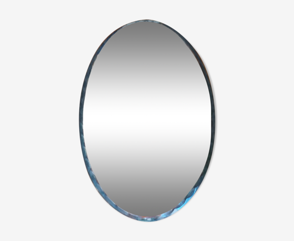 Miroir biseauté oval 16x30cm