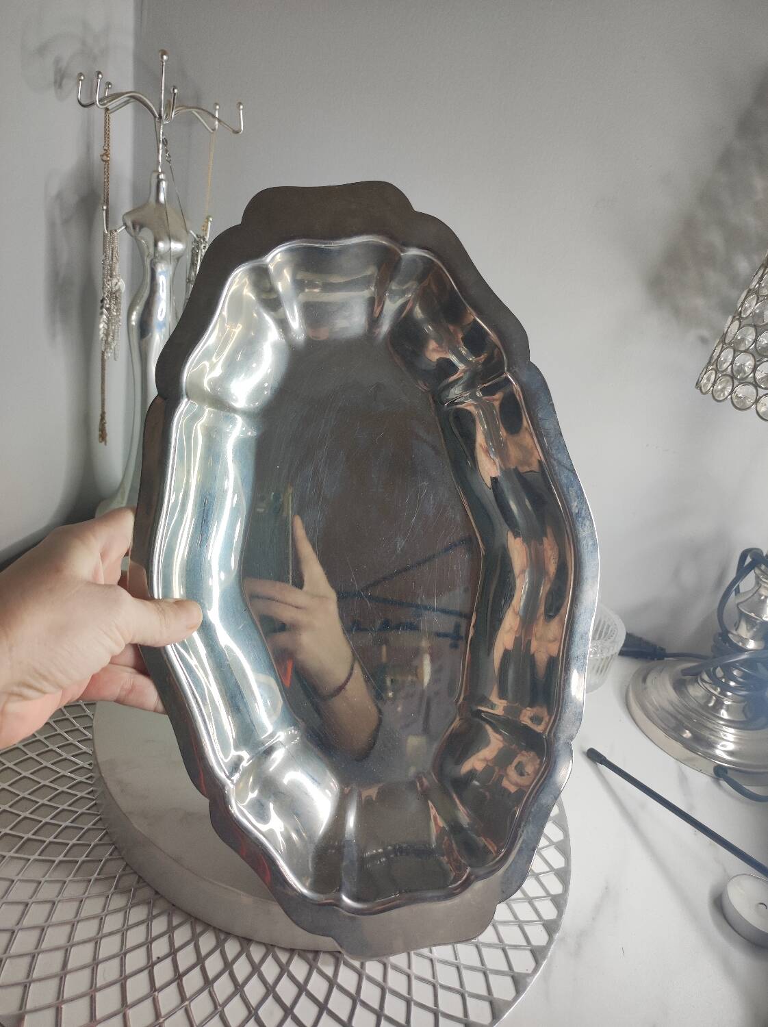 Stainless steel vegetable tray