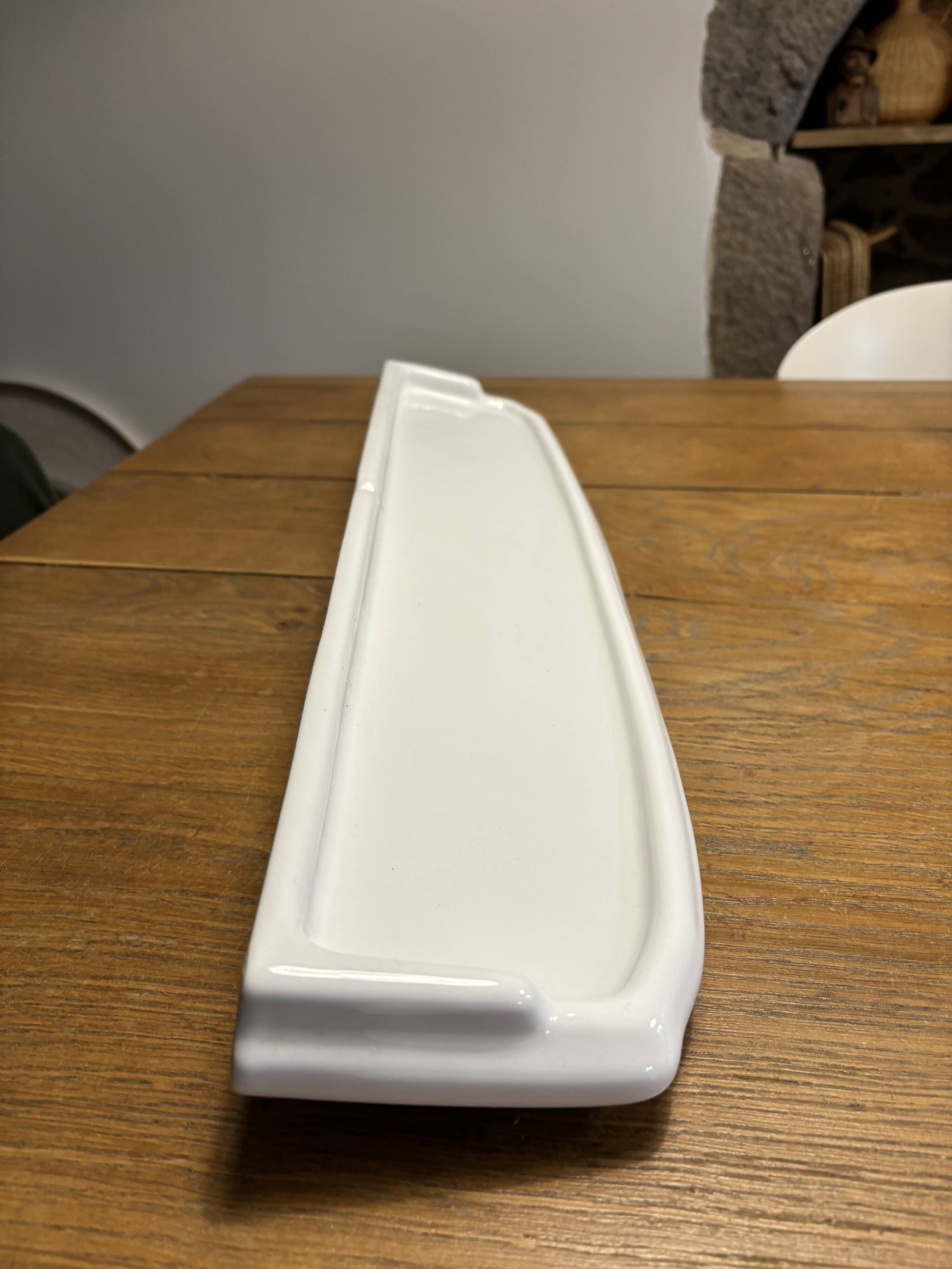 Vintage earthenware bathroom shelf