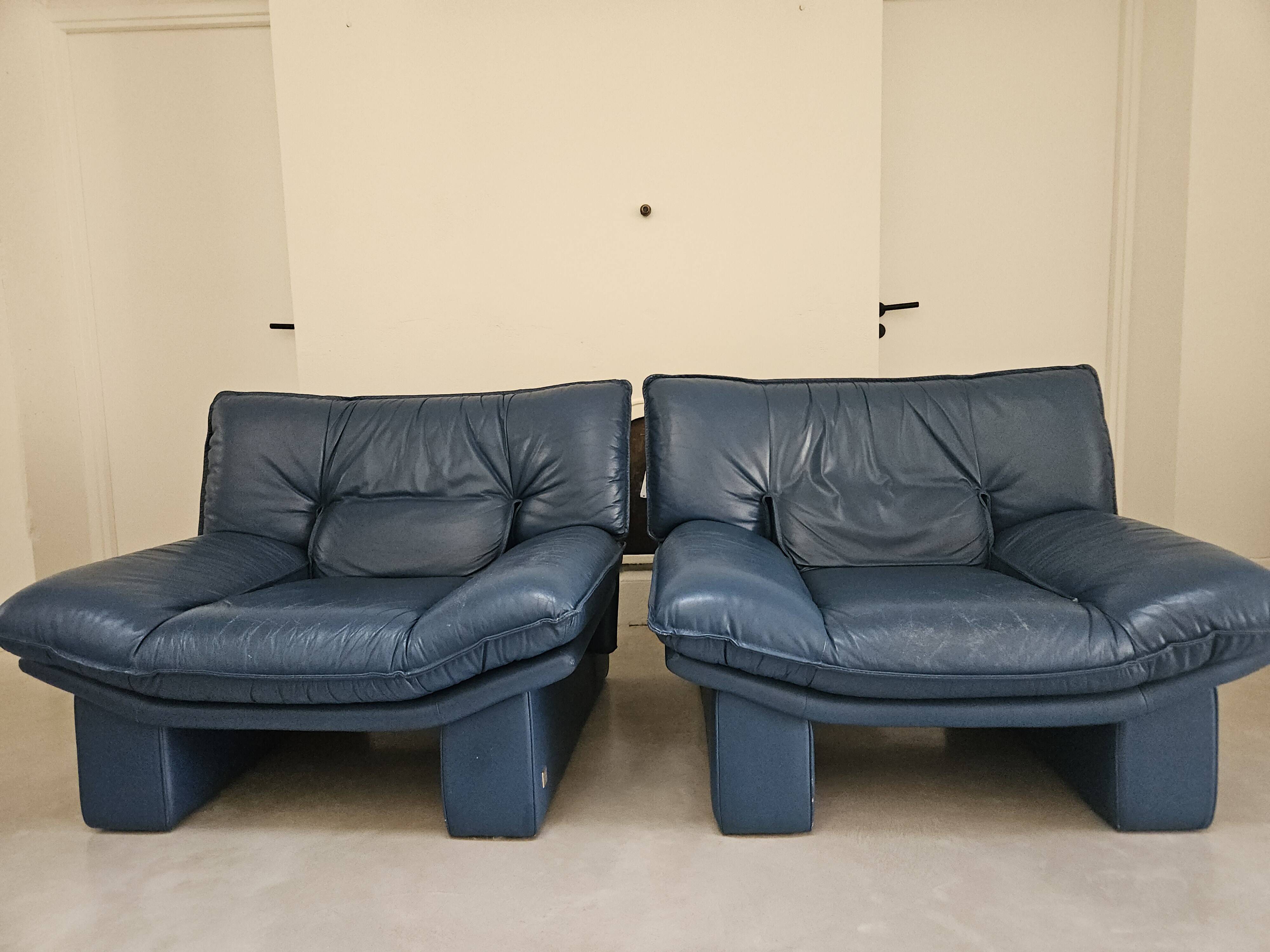 Paire de fauteuils, Nicoletti Salotti, 1980, Italie