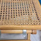 Cinq tabourets viennois vintage en paille
