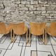 Set of 4 vintage 1960s bistro chairs