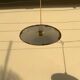 Vintage suspension green enamelled sheet white