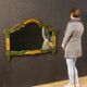 Mirror wooden lacquered and painted 83x115cm