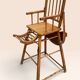 Chaise haute pour enfant en bois courbé