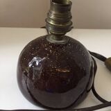 Vintage glazed terracotta lamp base