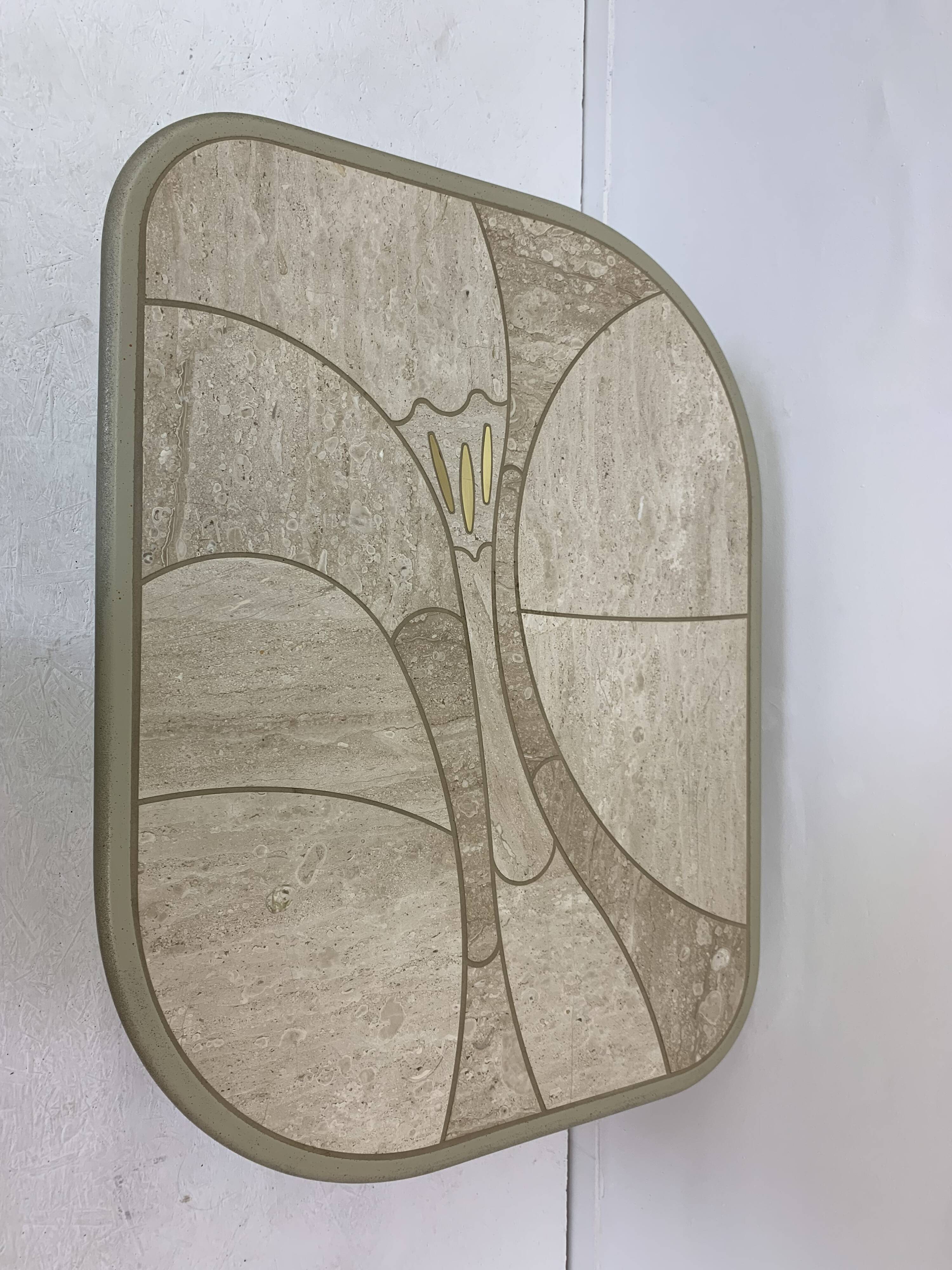 Mid-century design travertine coffee table, 1970’s