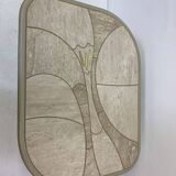 Table basse en travertin design milieu du siècle, années 1970