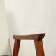Vintage light gray armchair dark wood Scandinavian design 1970