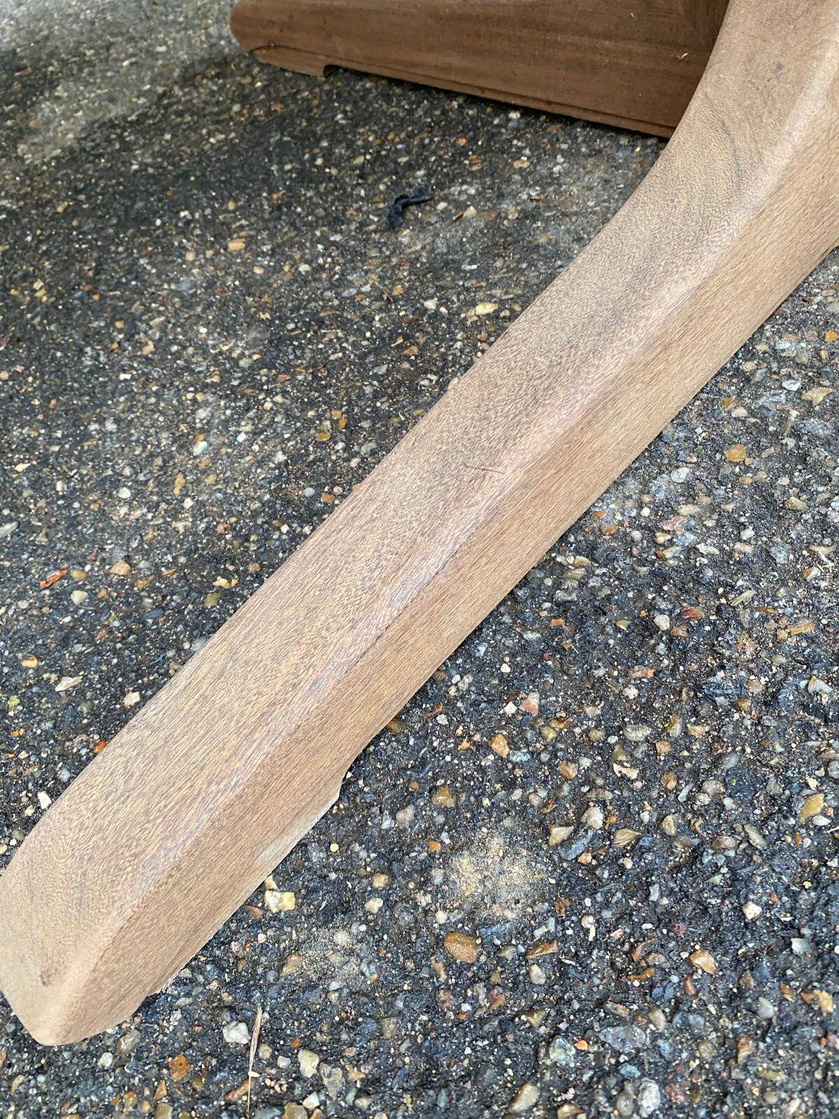 Authentic Scandinavian dining table BAUMANN stripped in teak 1960