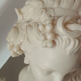 Bust young girl resin and marble XXth