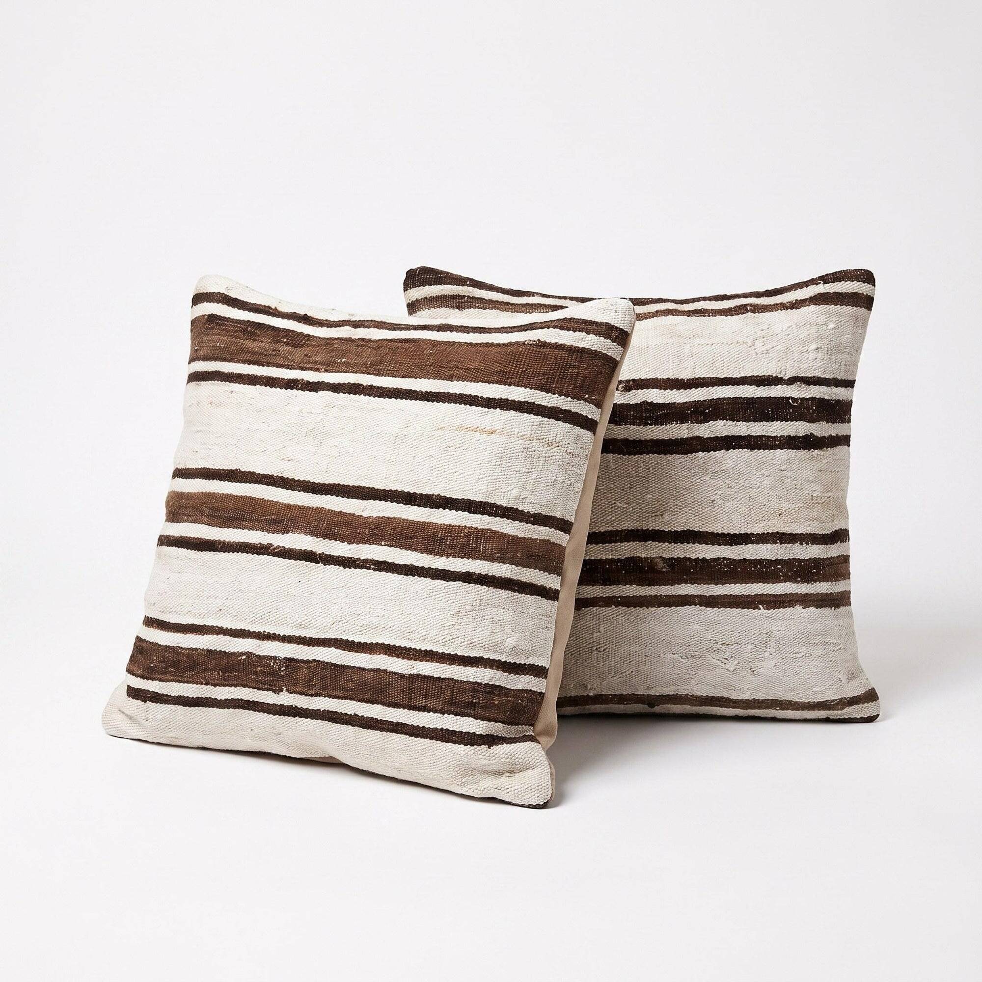 Set of 2 vintage kilim cushion covers 61x61 cm