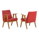 2 fauteuils rouges, vers 1960