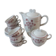 Service à café KG Lunéville composé d'une cafetière 6 tasses et un sucrier années 30-40