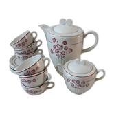 Service à café KG Lunéville composé d'une cafetière 6 tasses et un sucrier années 30-40