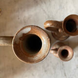 Vintage stoneware candlesticks