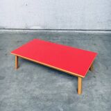 Mid-Century Red Coffee Table, Belgium, 1950s