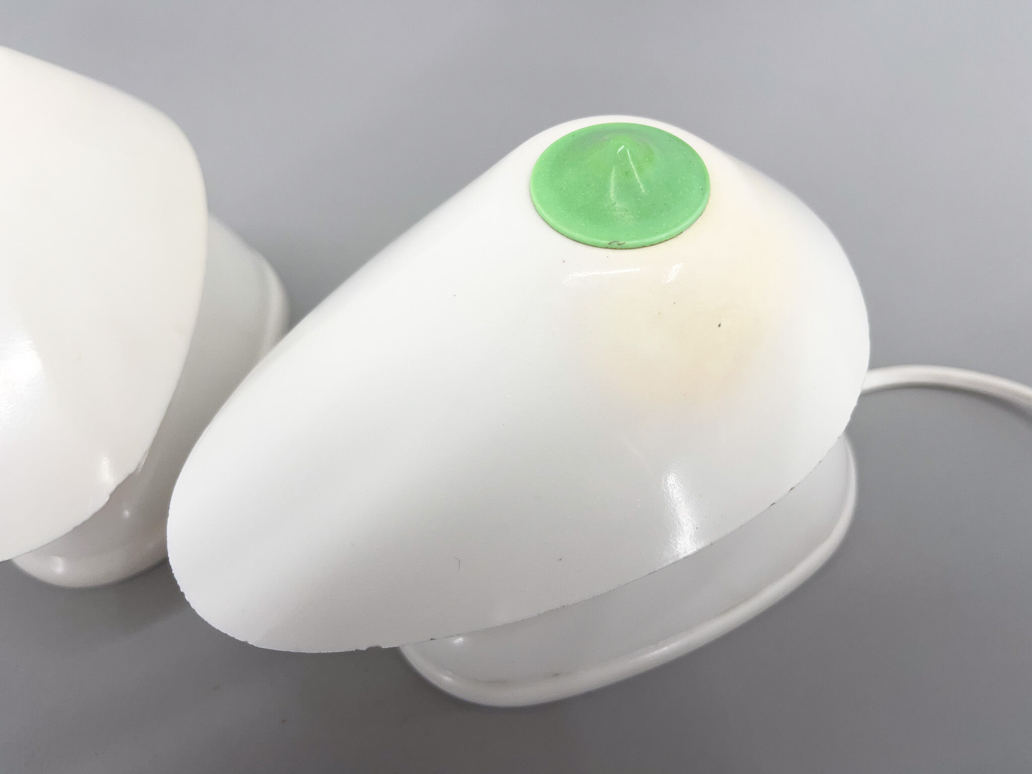 1960s Pair of White Bakelite Table or Wall Lamp, Czechoslovakia