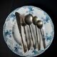 Couverts de table 12 personnes laiton bambou