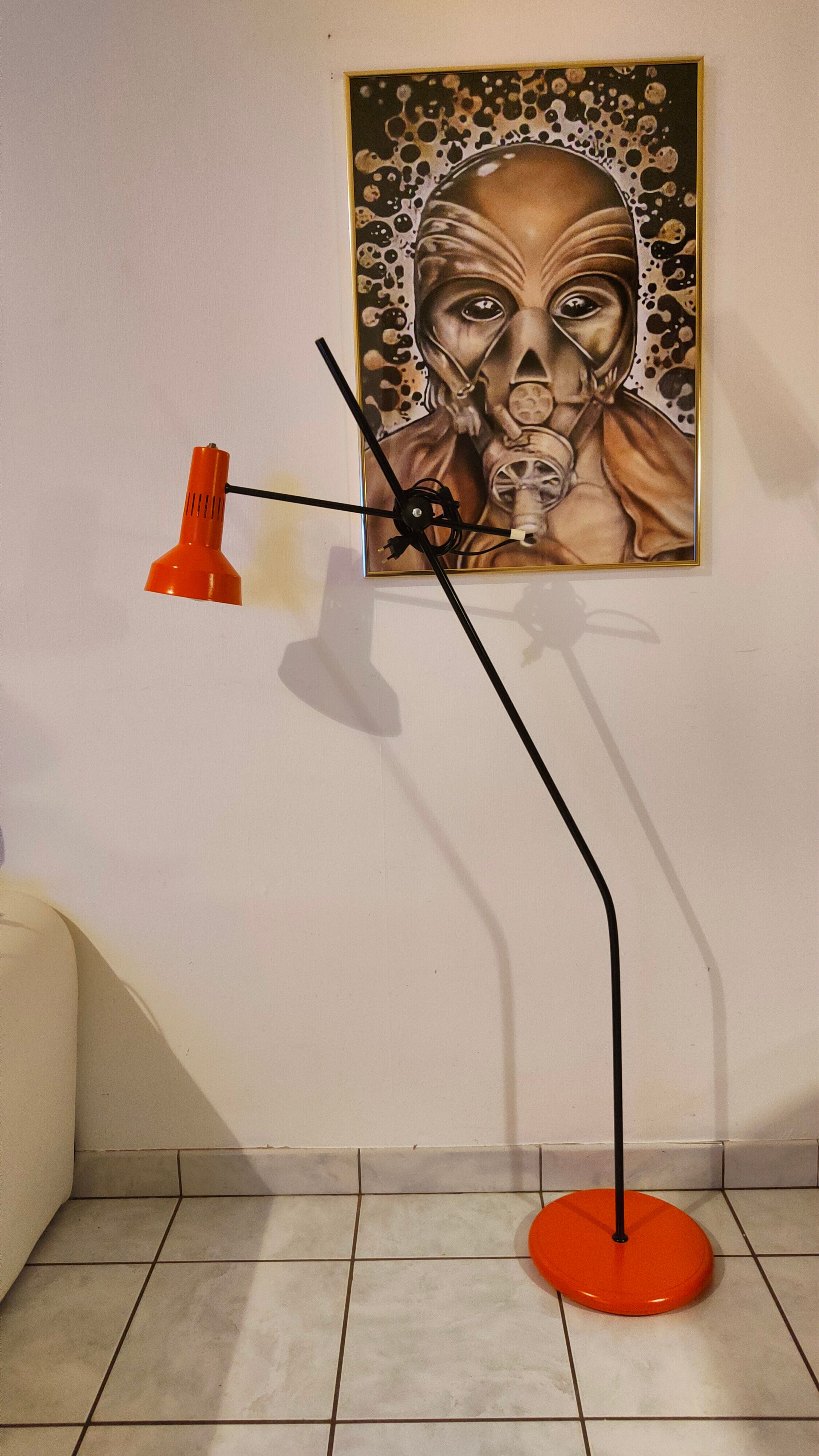 Vintage floor lamp straightener 1980