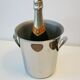 Stainless steel ice bucket by Jean Couzon