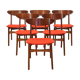 Set of 6 danish dining chairs in teak by Falsled, 1960