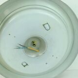 mid century ceiling LAMP flush mount textured glass and aluminum 1970s