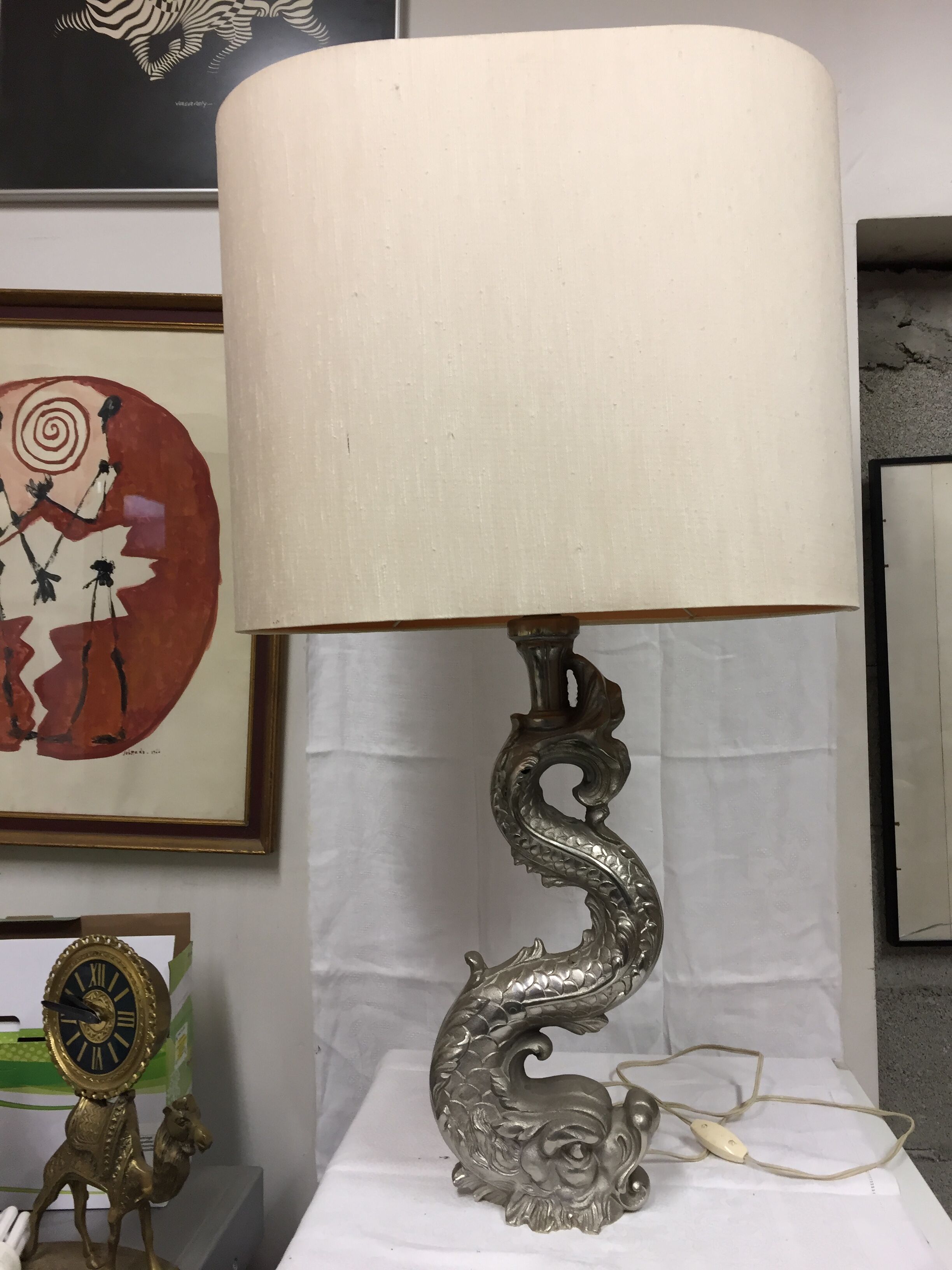 large dolphin table lamp