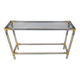 Brass and lucite console table, 1970s