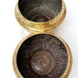 Pair of copper pot covers