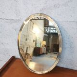 Oval beveled mirror